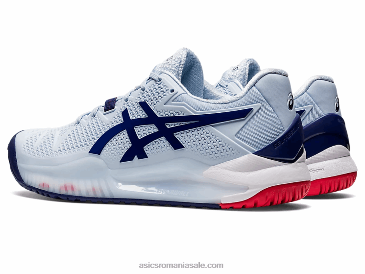 Asics cer moale/albastru scufundat gel-rezoluție 8 lățime ZF4643107
