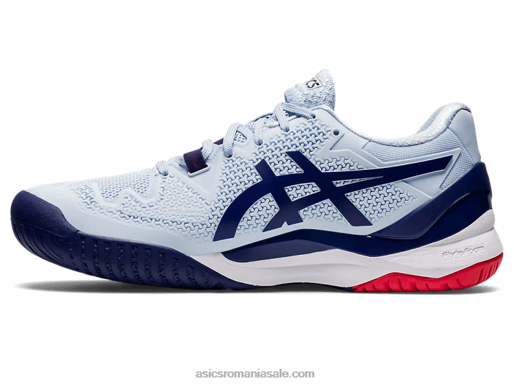 Asics cer moale/albastru scufundat gel-rezoluție 8 lățime ZF4643107