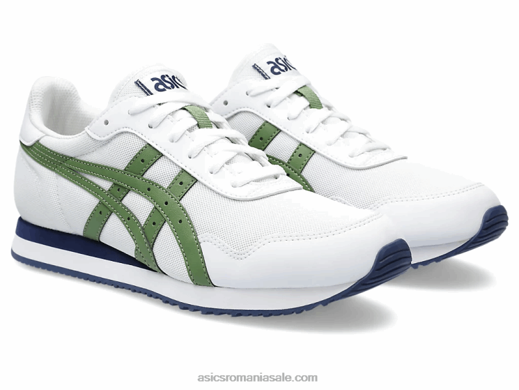 Asics alb/verde cedru alergător de tigru ZF464208