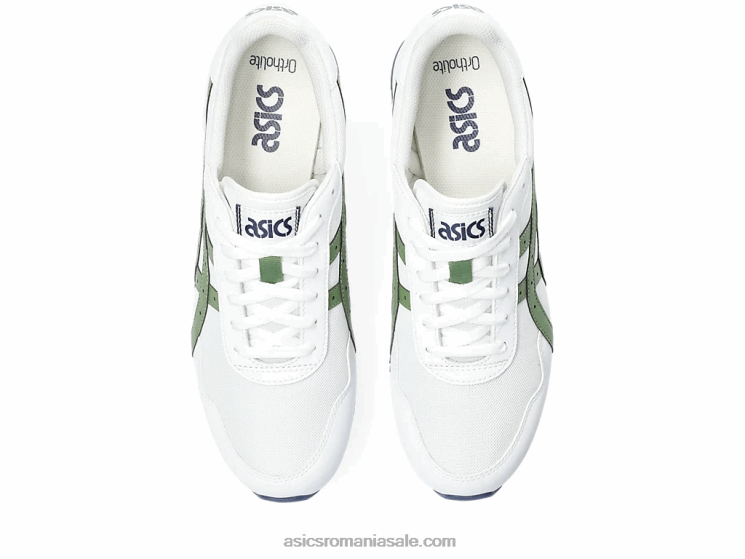 Asics alb/verde cedru alergător de tigru ZF464208