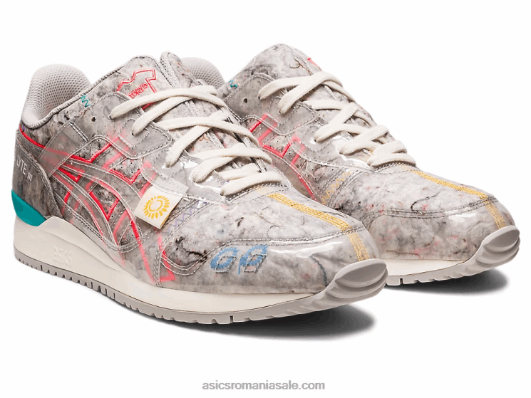 Asics gri stridii/roz diva gel-lyte iii og pâslă reciclată ZF464212